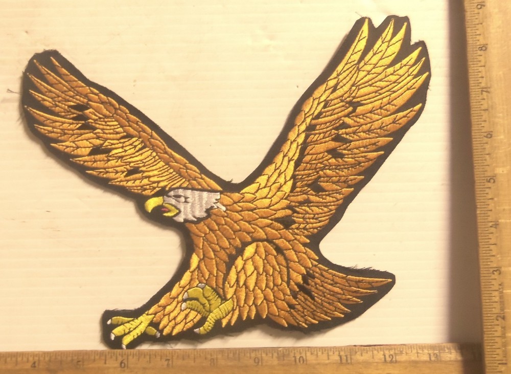 Large Golden Eagle Embroidered Back Patch