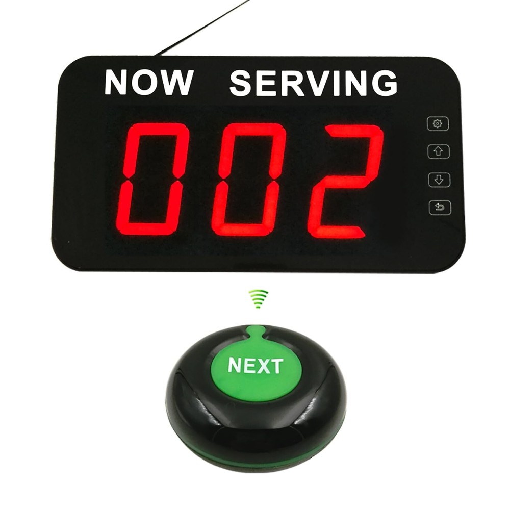 Take A Number System Now Serving Number Sign Simple Queue Management System w...