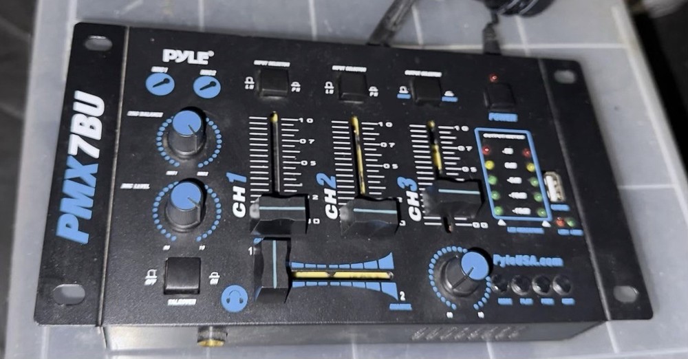 Pyle PMX7BU 3-Channel Wireless Bluetooth Mixer