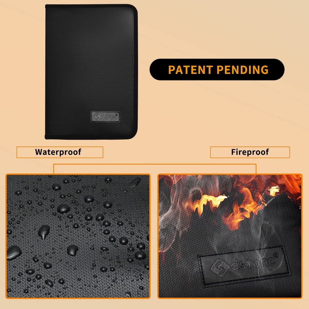 Portable Zippered Key Case Fireproof Waterproof Organizer 54 Key Hooks Tags