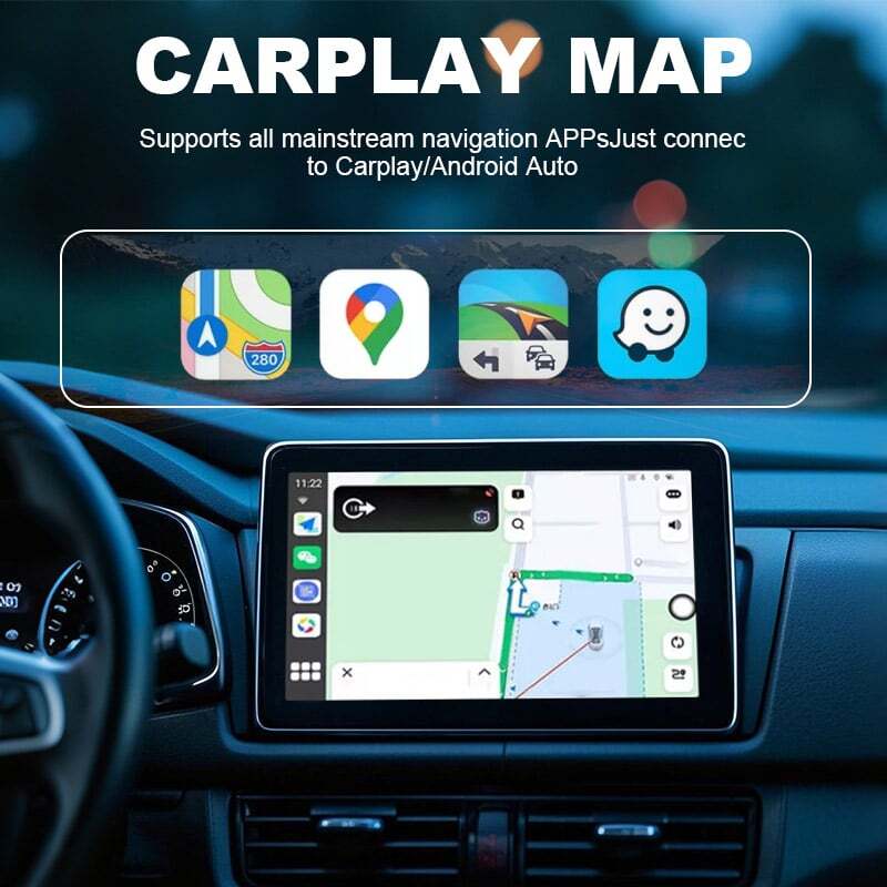USB Wireless CarPlay Adapter for Apple iPhone &Android Auto Dongle Plug＆Play