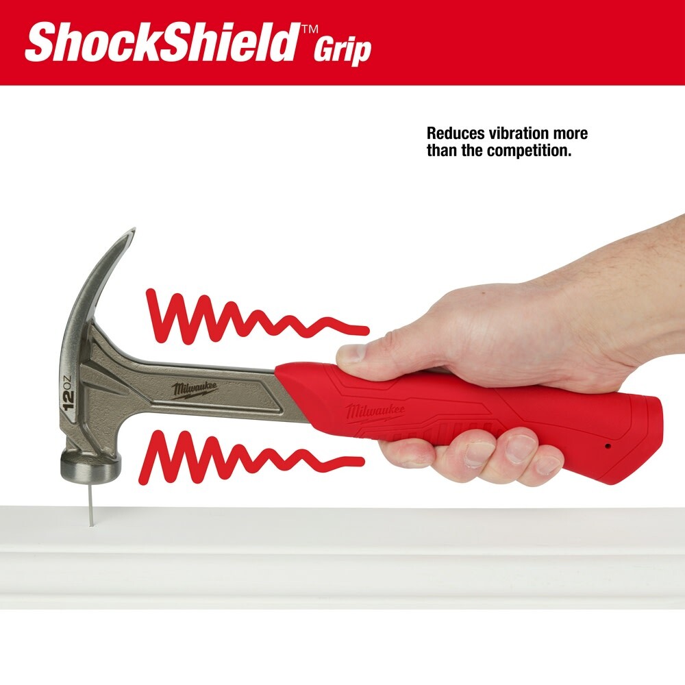 Milwaukee 12Oz Smooth Face Hybrid Claw Finish Hammer