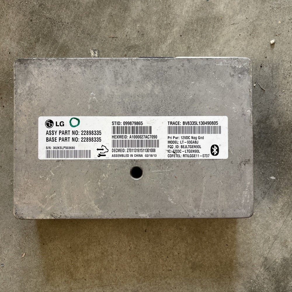 2012-2014 GM Multi Vehicle GPS Communication Control Module 22898335