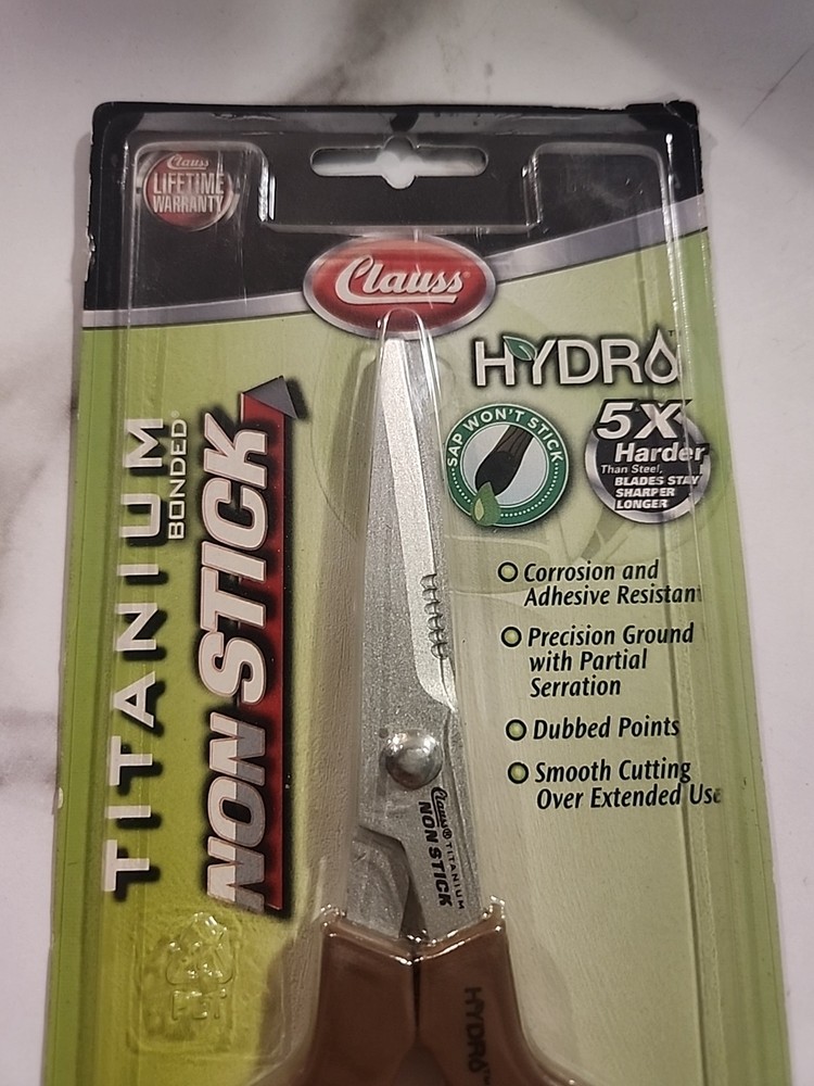 Clauss Hydra 7" Titanium Bonded Non Stick Shop Scissors Partial Serration