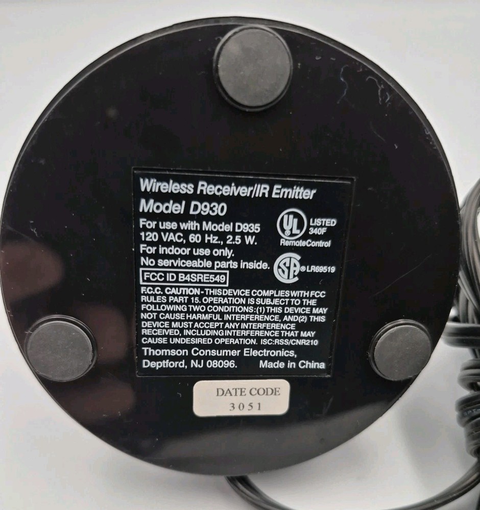 RCA Wireless Receiver/IR Emitter & Transmitter Sensor Model D930/D935