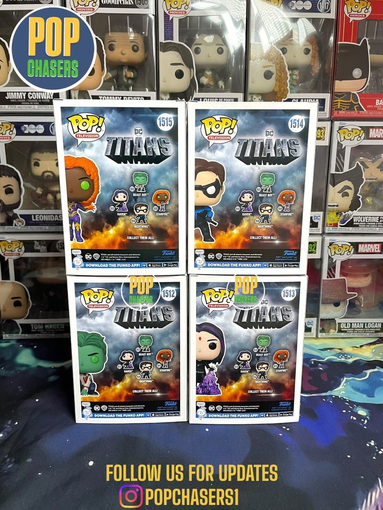 Funko POP! DC: Titans Full Set #1512-1515