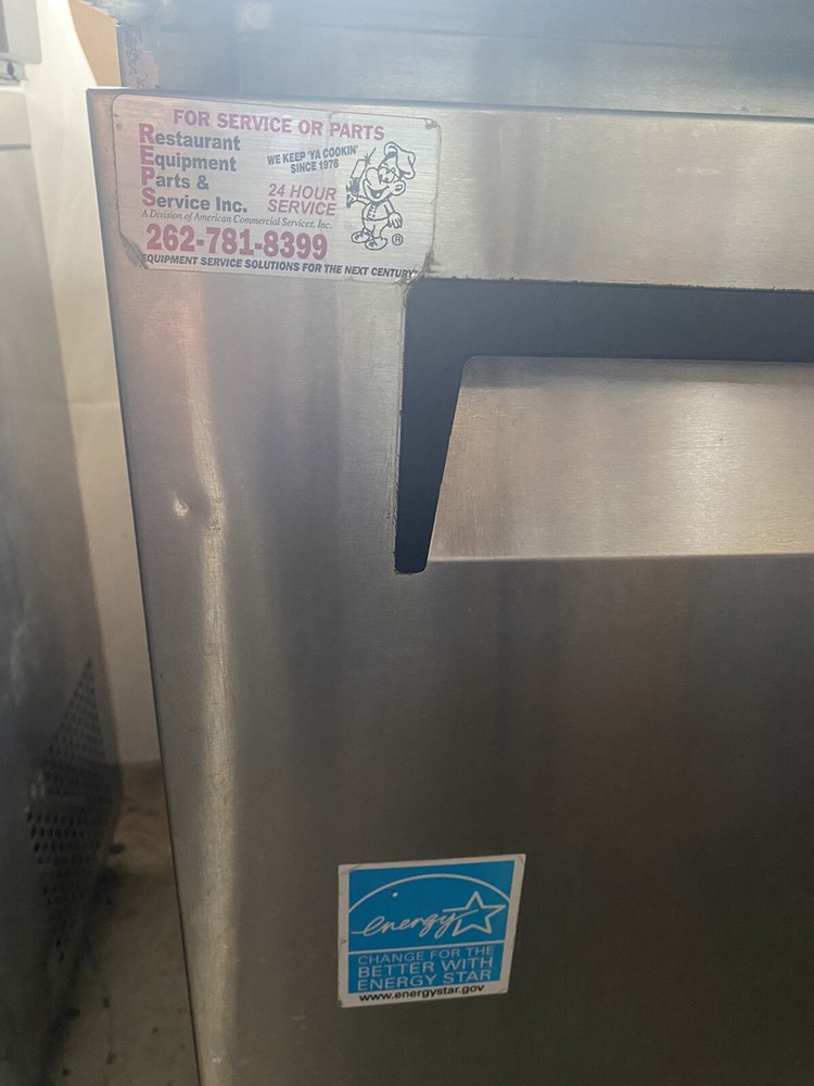 Turbo 2 piece prep table with refrigerator base!