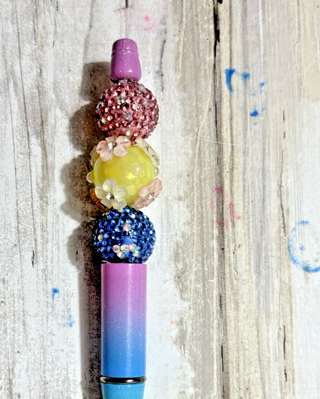 6 Handcrafted FANCY Beaded Pens-