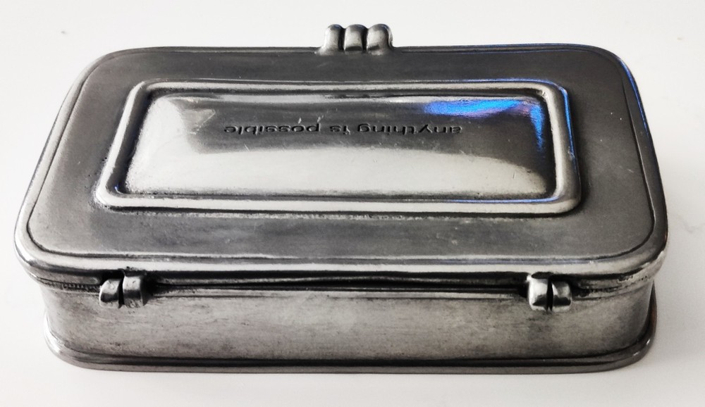 'anything is possible Pewter Keepsake Box Handmade In Thailand