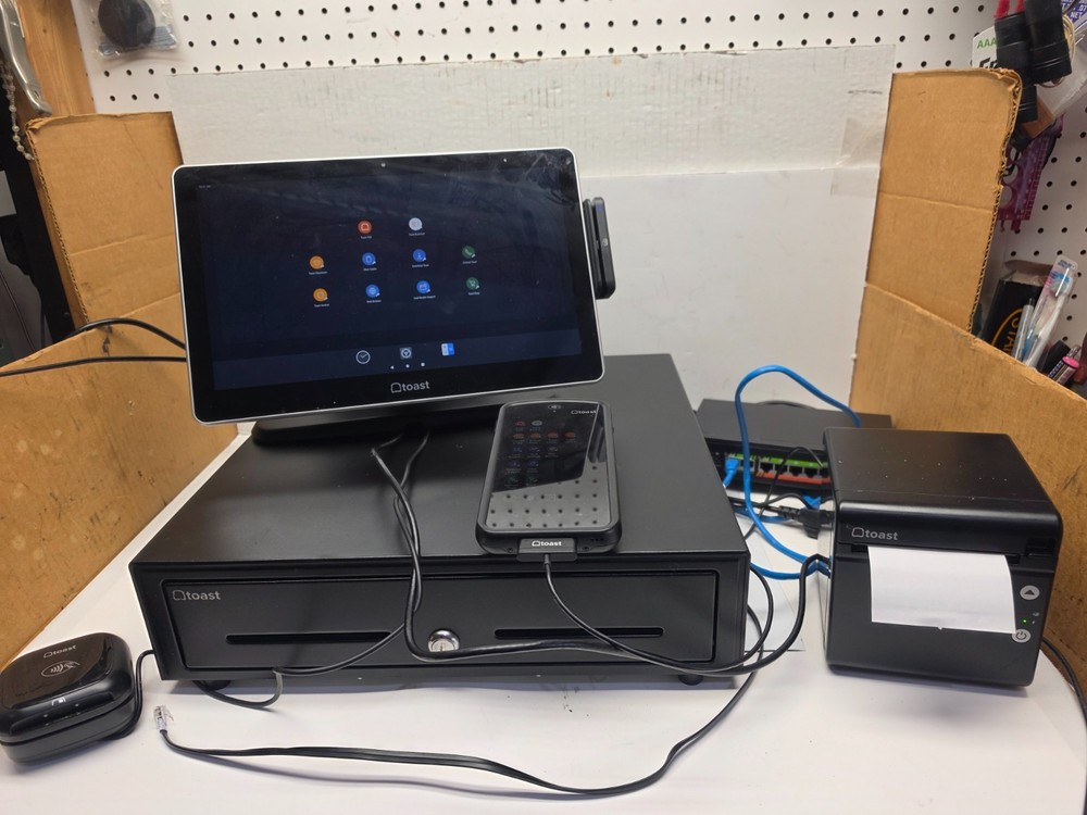 Complete Toast Flex System POS Screen, Customer Screen, Printer, Tap, Handheld