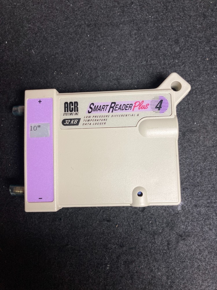ACR SMART READER PLUS 4 LO PRESSURE DIFFERENTIAL DATA LOGGER - 10" RANGE
