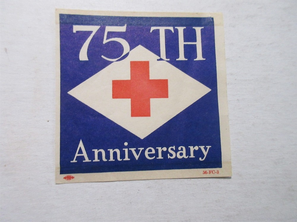 75th Anniversary American Red Cross 1956 decal