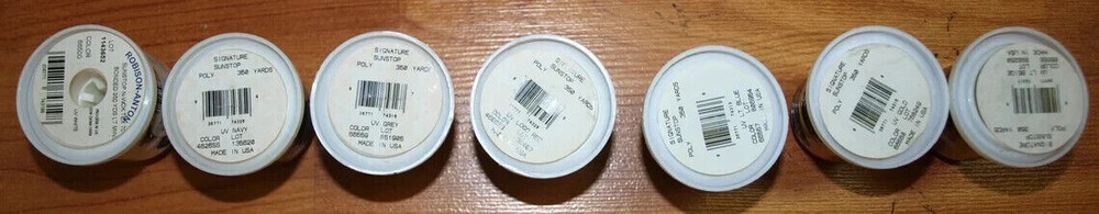 69 Bonded Thread sunstop polyester (7 cones of 1 ounce) assorted colors