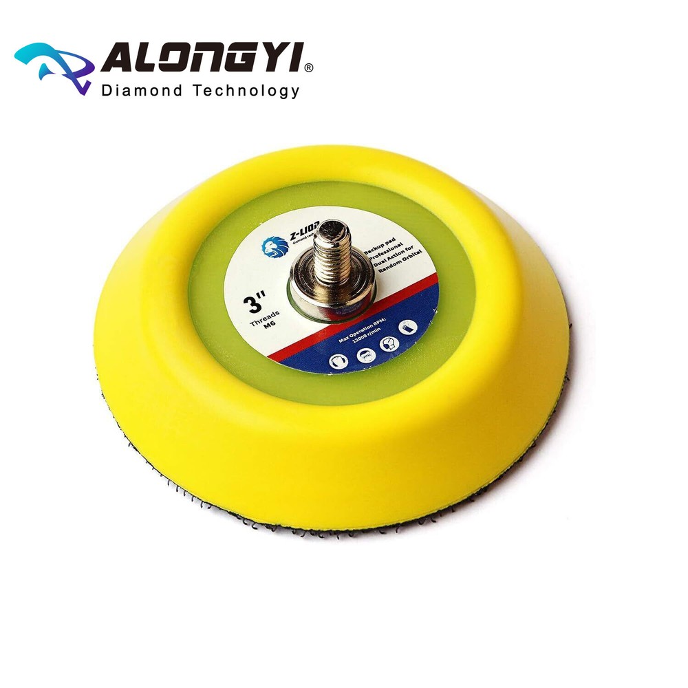 3" 2-Pcs Hook and Loop Backing Plate for Polisher Sanding Polishing (M6 Thread)