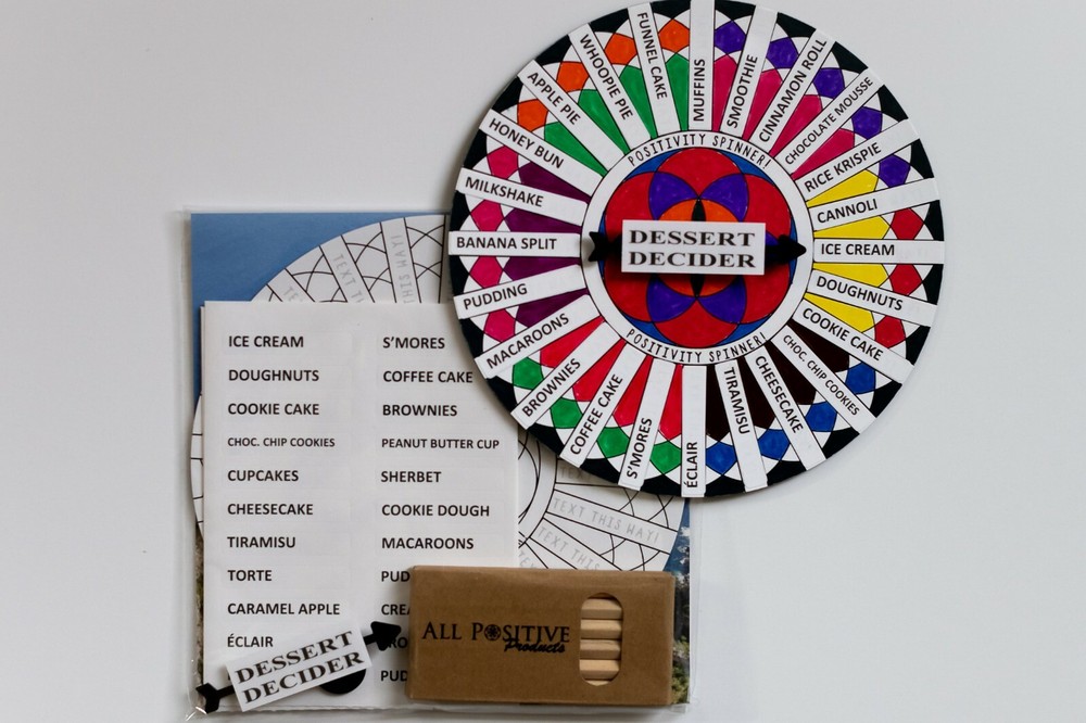 Dessert Decider Spinner Wheel Game Craft Kid Friendly Art Activity 