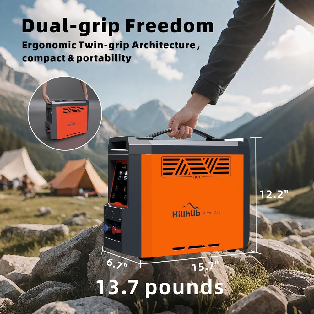 Portable Propane Water Heater for Camping, Instant Hot Water Heater on Demand wi