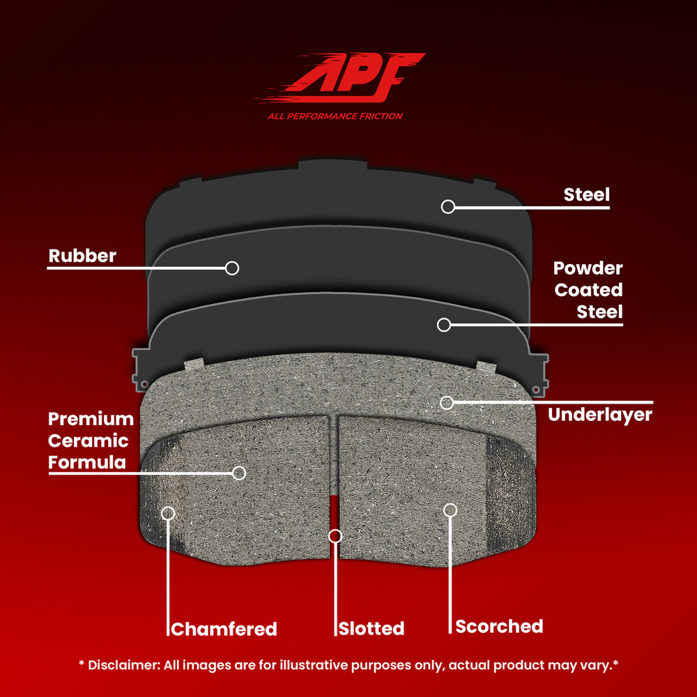 For 2011-2015 Kia Optima - Front + Rear Ceramic Brake Pads