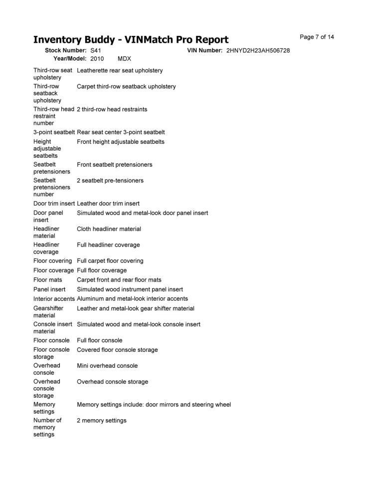 MDX 2010 Transmission Shift 1113660