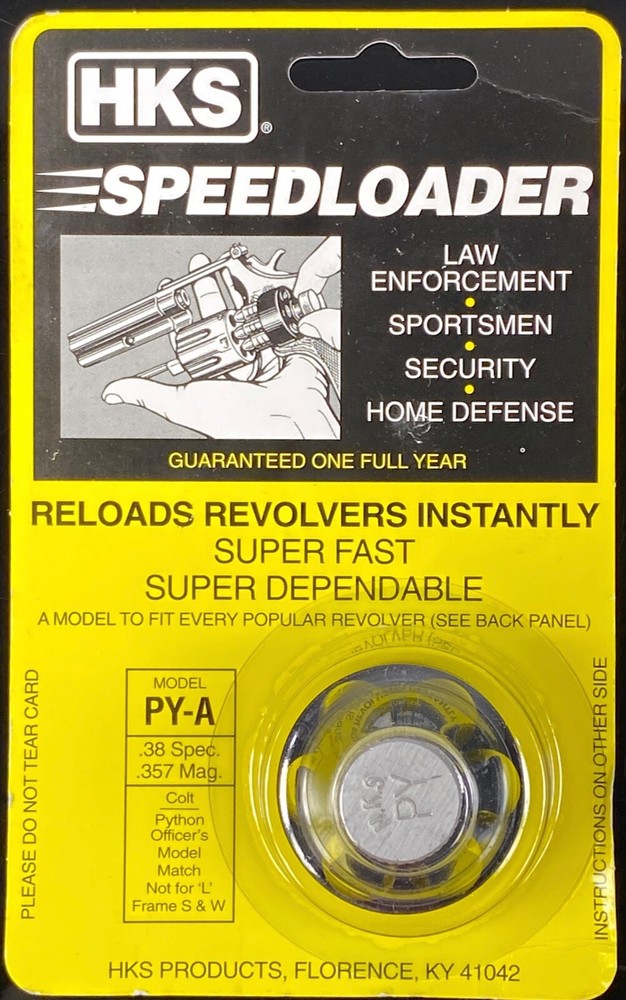HKS PYA Speedloader for 38spl/357mag Colt Python 6 rounds
