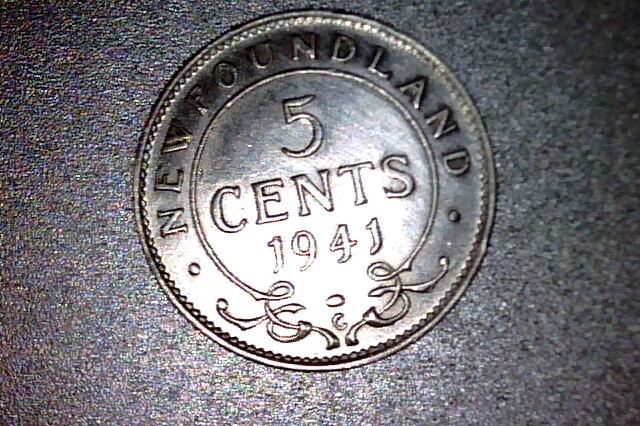 1941-C Newfoundland 5 Cent AU
