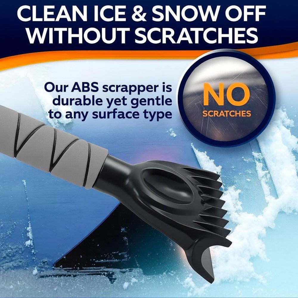 Compact & Lightweight Ice Scraper with Foam Grip - Convenient Snow Remover
