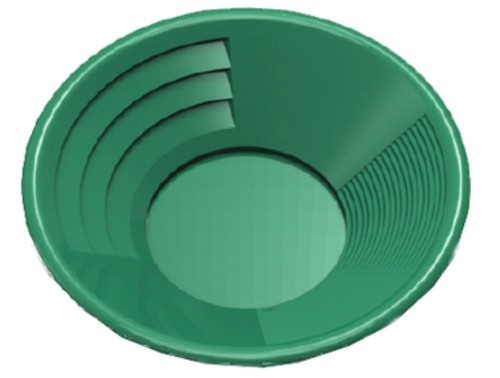 14" Green Gold Panning pan