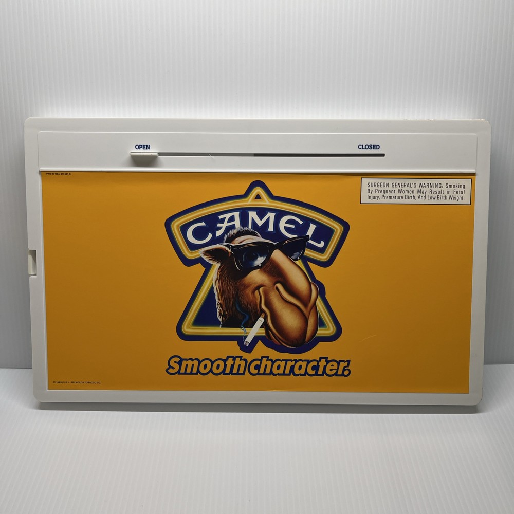 Camel Cigarette Sliding Business Hour Open Closed Frame Sign