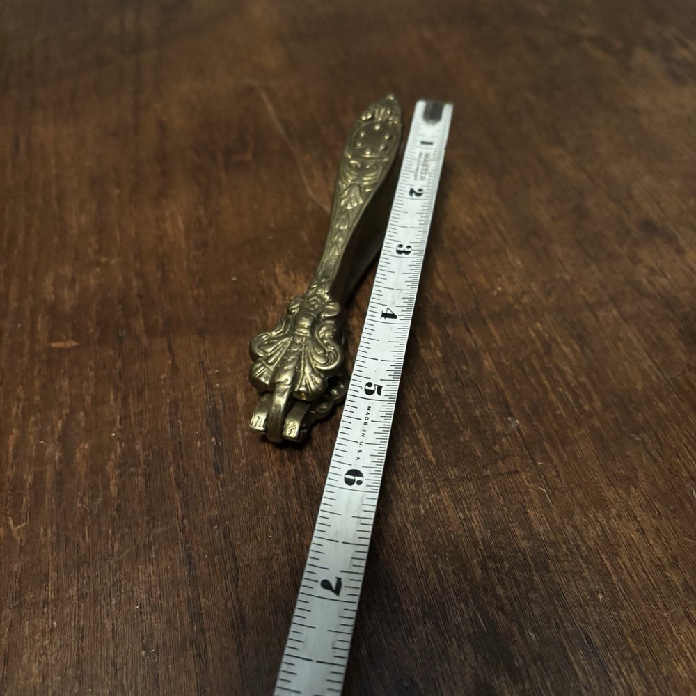 Antique Solid Brass Nutcracker | Victorian Era Ornate Table Tool