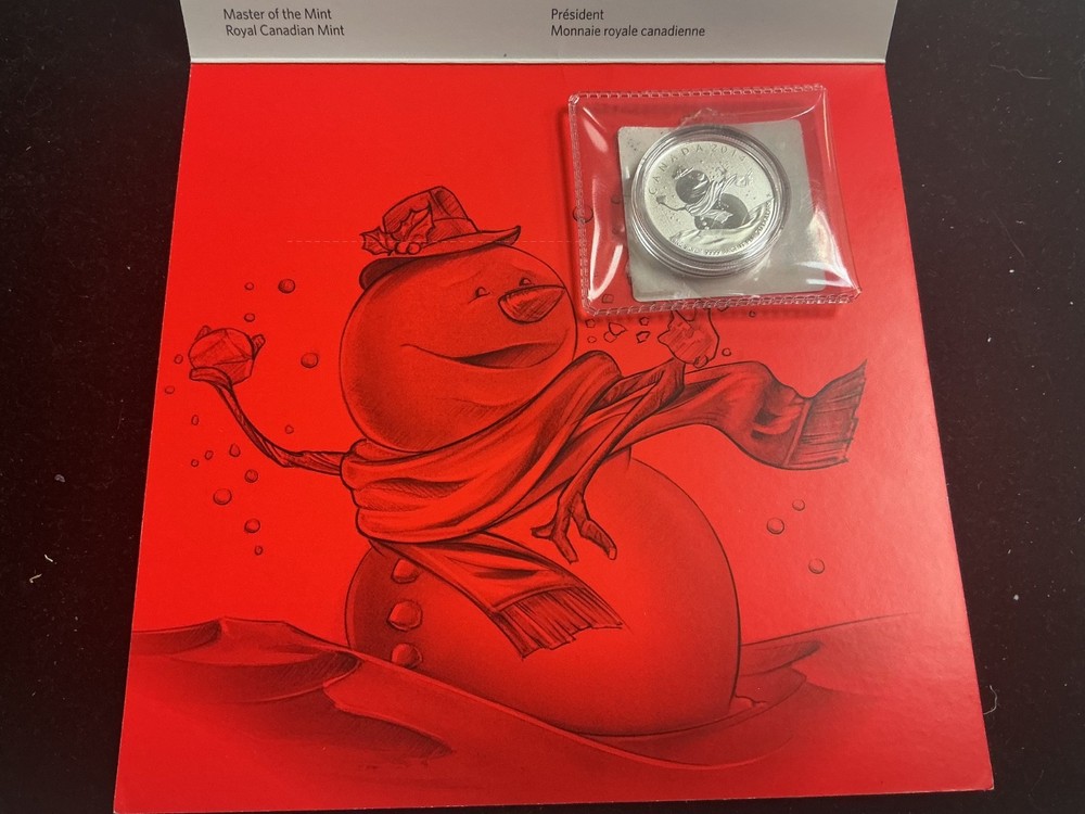 2014 CANADA $20 SNOWMAN SILVER COIN