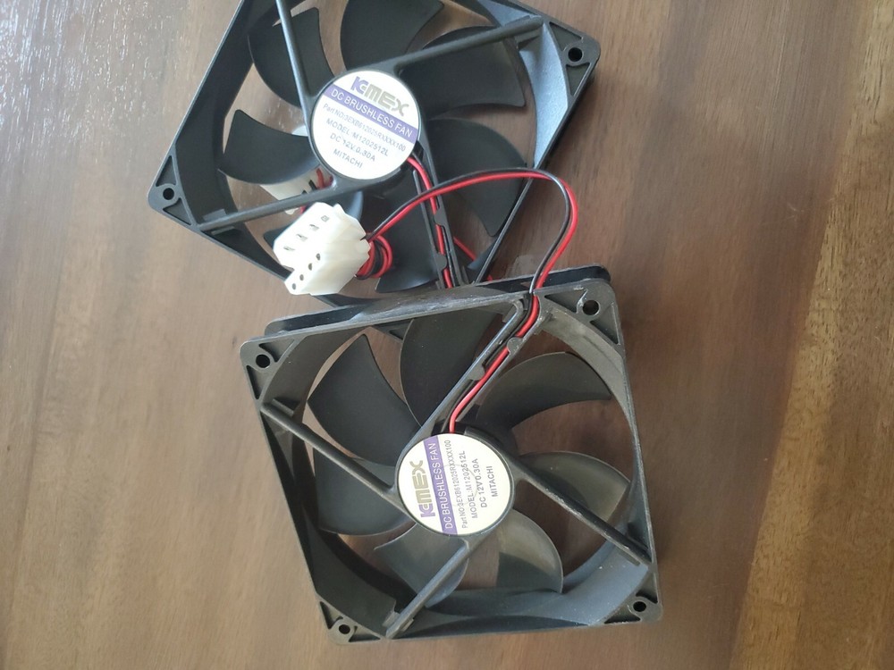 2 PACK 120mm Computer Case Fan  DC Brushless 4 pin Molex NEW
