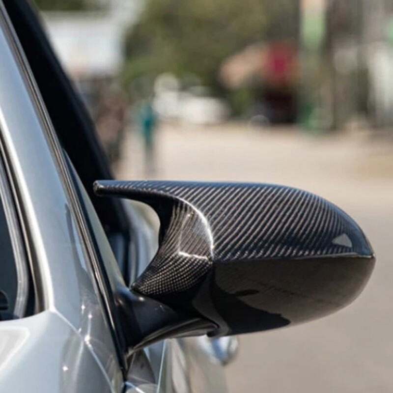 For BMW E90 E91 E92 E93 PRE-LCI Carbon Look M3 Style Side Mirror Cover Cap 2Pcs