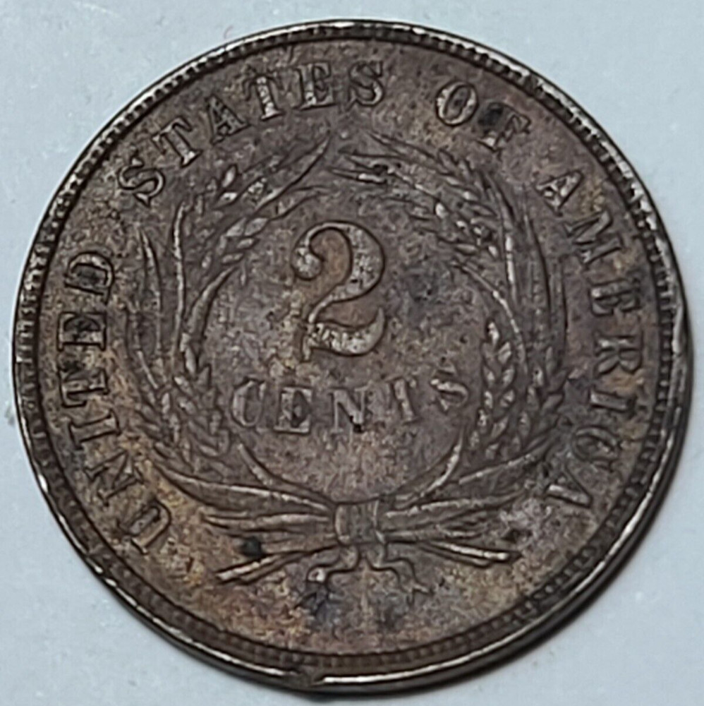 1867 Two 2 Cent Piece DT44D