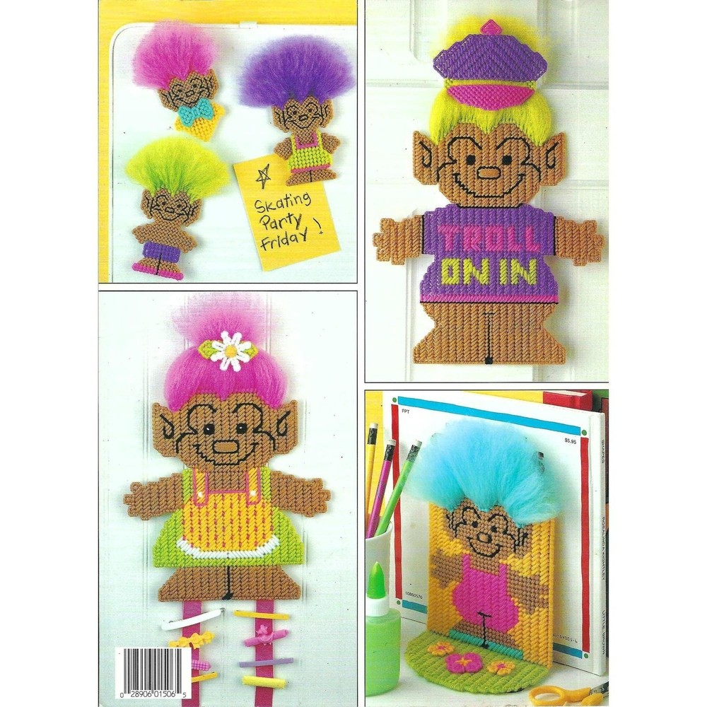 Trolls Plastic Canvas Pattern Book Leisure Arts #1506