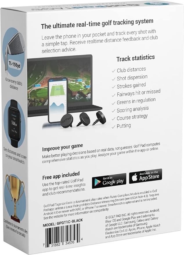 Golf Pad TAGS Automatic Swing Trainer System for Android & iPhone