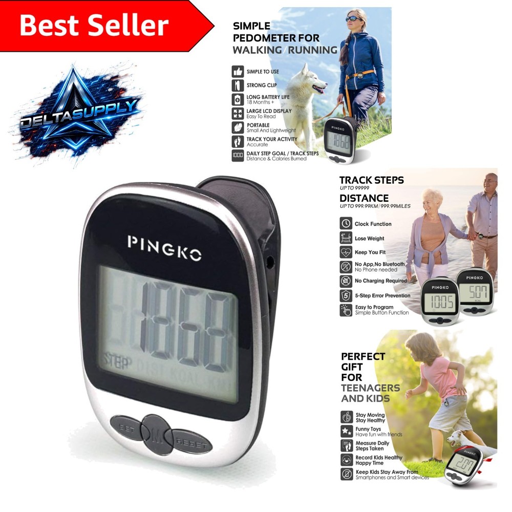 Portable Multi-Function Pedometer: Track Steps, Distance & Calories With Ease