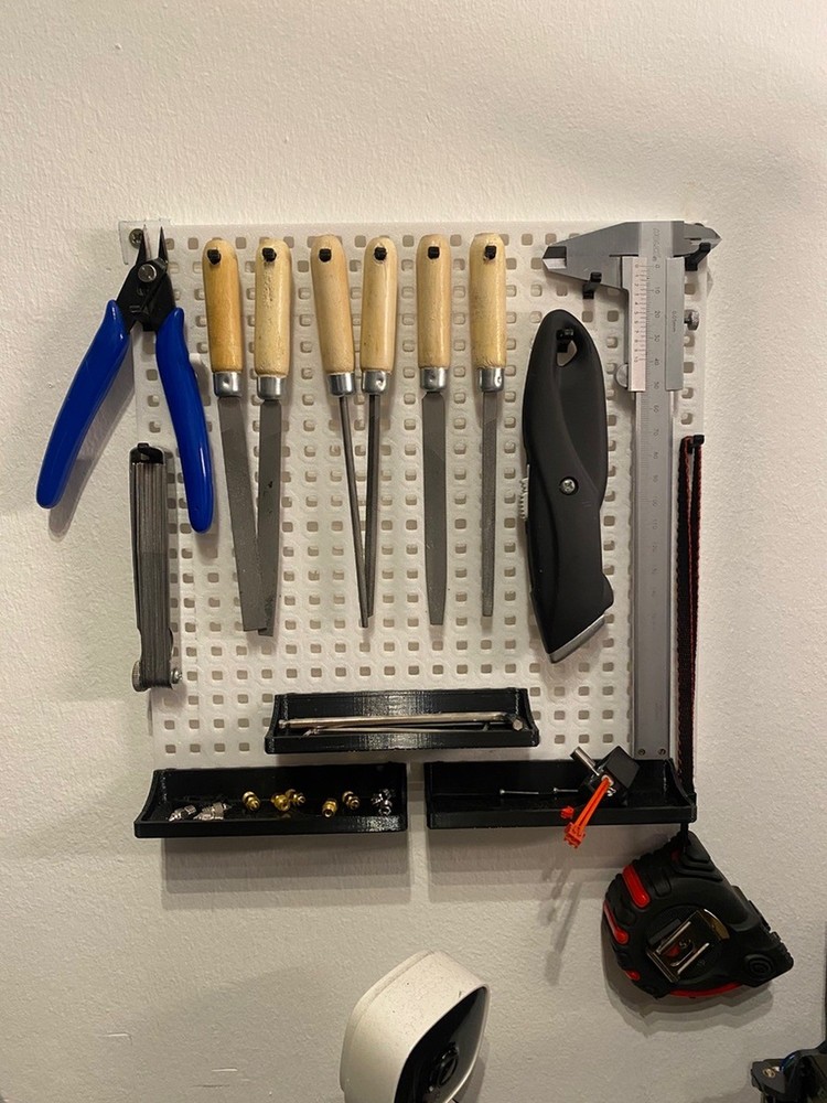 Tool Wall Mount Organizer - Workshop Storage System with Hooks and Compartments