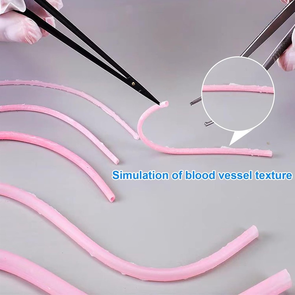 2PCS Vascular Microvascular Anastomosis Suture Practice Exercise Model Mult Size