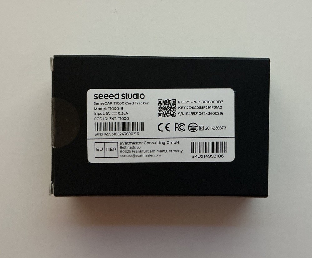 Seeed Studio SenseCAP T1000-A Card Tracker LoRaWAN