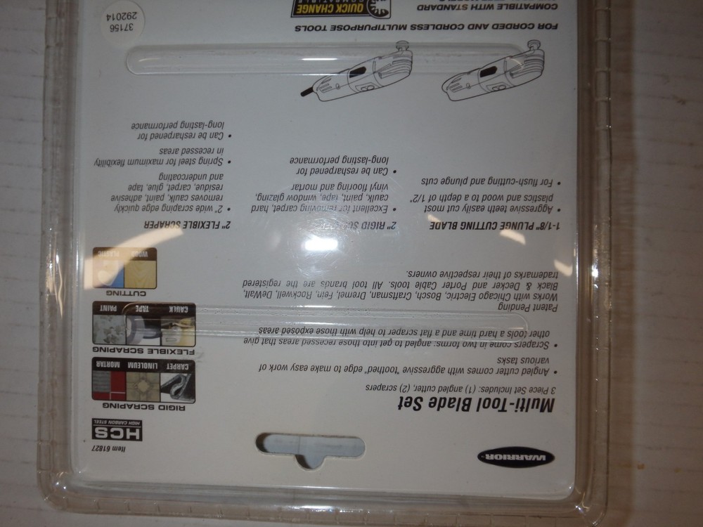 Warrior Multi-Tool Blade Set 3 Pieces Quick Change Compatible