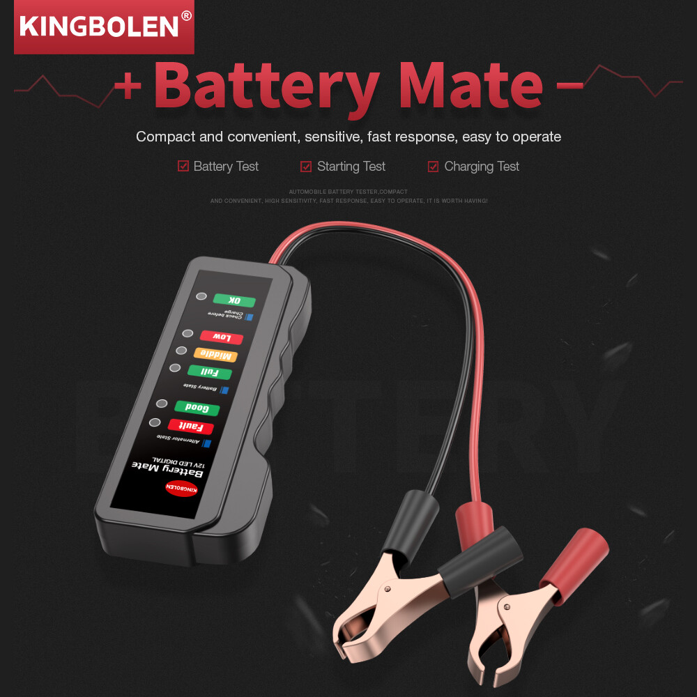 12V Auto Battery Tester Car Autocycle Alternator Analyzer Diagnostic tool