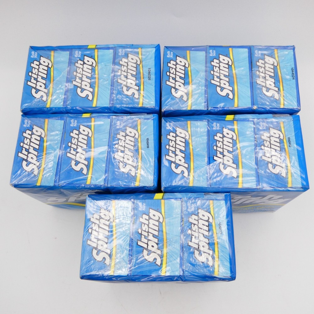 Irish Spring 15 Sealed Bars Fresh Waterfall Clean Deodorant Soap 5oz Each