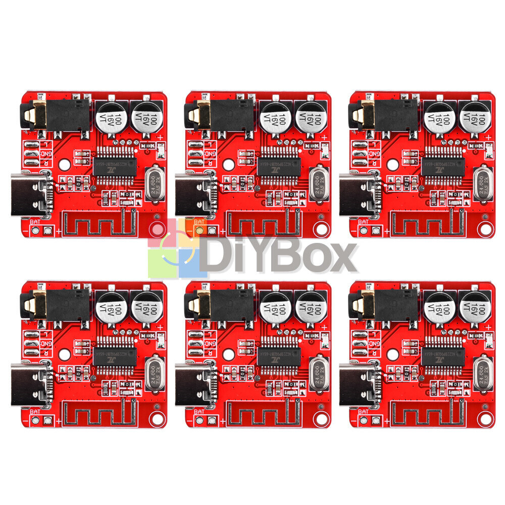 6PCS 3.7V-5V Mini Bluetooth 5.1 Audio Receiver MP3 Decoder Amplifier Module -