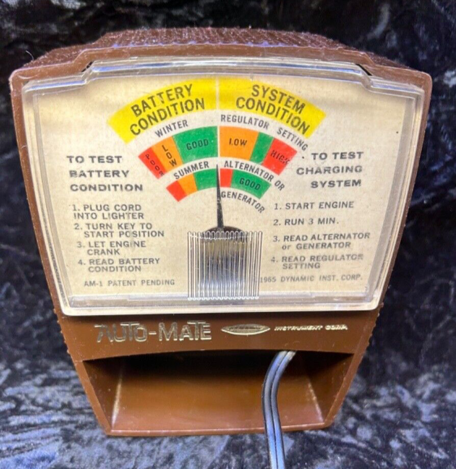 AUTO-MATE Car Analyzer (c) 1965 DYNAMIC AM-1. car volt meter and charging system