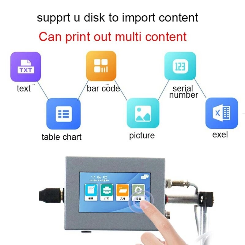 T110 Online Inkjet Date Coding Printer Industrial Assembly Line Coding Machine