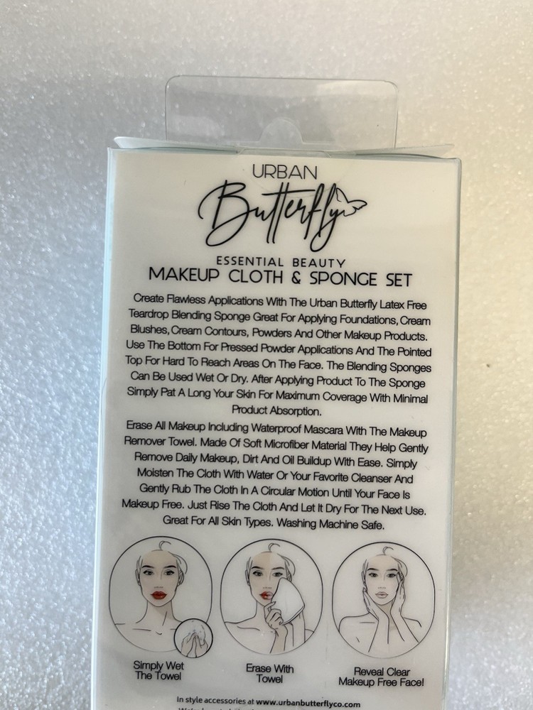 Essential Beauty Makeup Cloth & Sponge Set