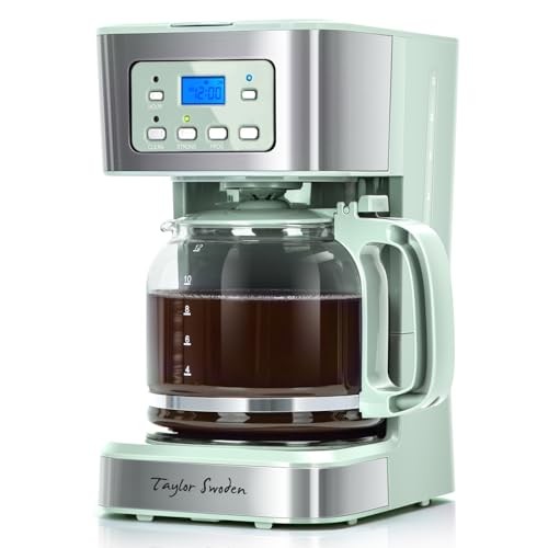 12-Cup Programmable Coffee Maker, Regular & Strong Brew Drip Coffee Green