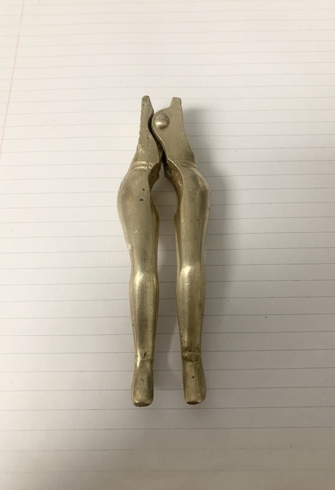 Vintage Brass Nutcracker Figural Female Legs Risque