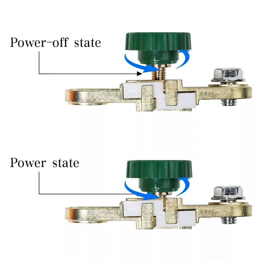 2Pcs Auto Car Battery Quick Disconnect Switch Master Kill Shut Off 12V Terminals