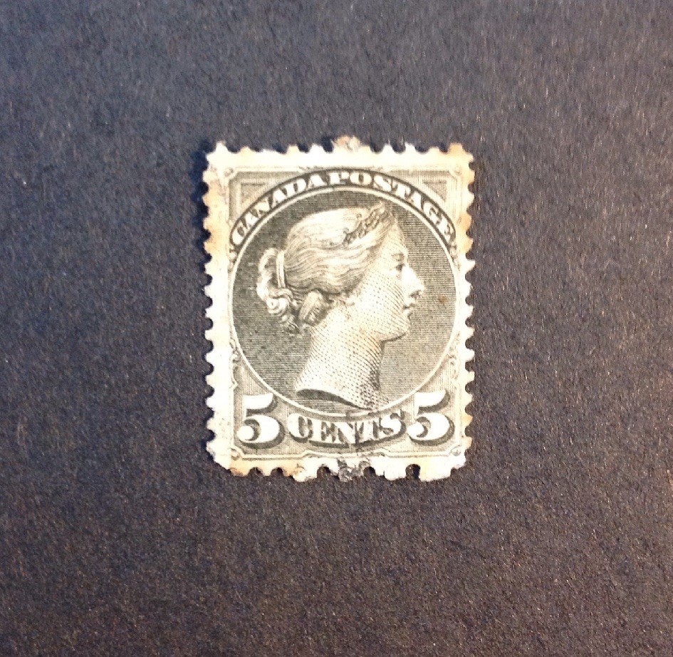 Canada 1876 VF Used 5c sc#38 catalogs $27.50