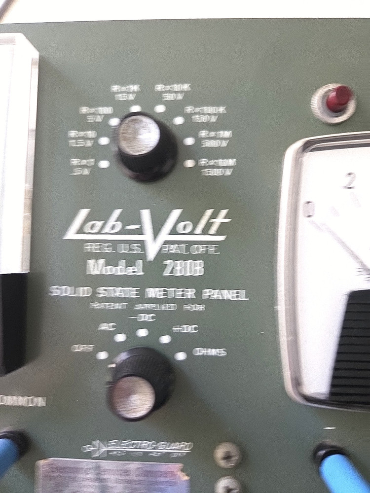 * WORKING Lab-Volt Model 280B Solid State Meter Panel analog FET multimeter-RARE